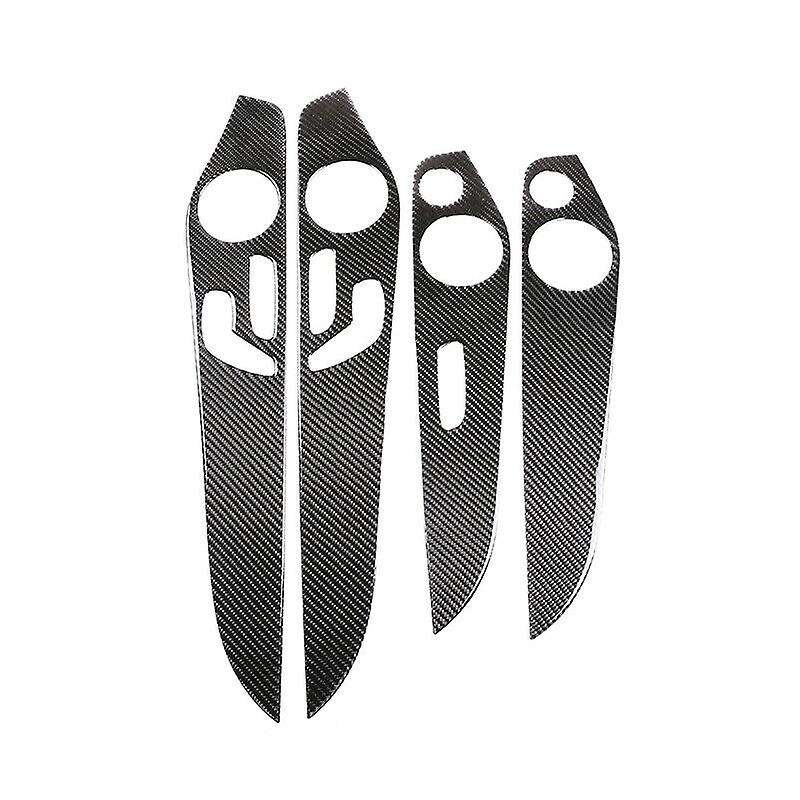 for - C-Class GLC-Class W205 14-20 Carbon Fiber Inner Door Panel Trim Door Trim Panel Cover Auto Par