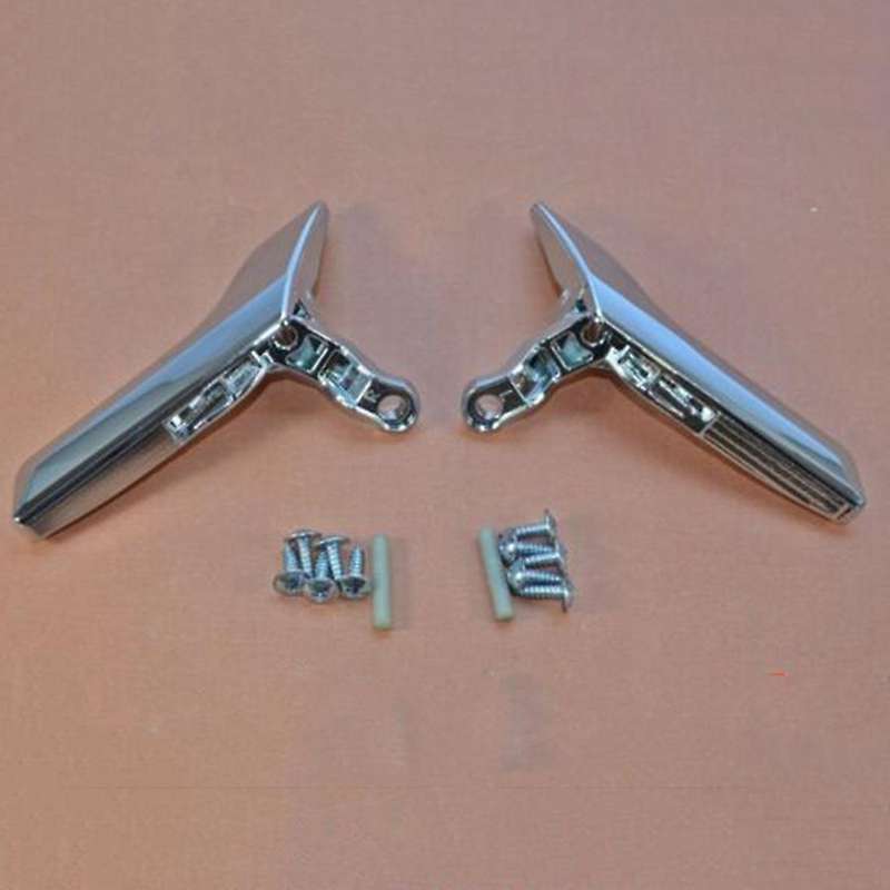 for - C-Class W204 Inner Doors Panel Handle Bar Pull Trim Cover Chromed Bright L / R