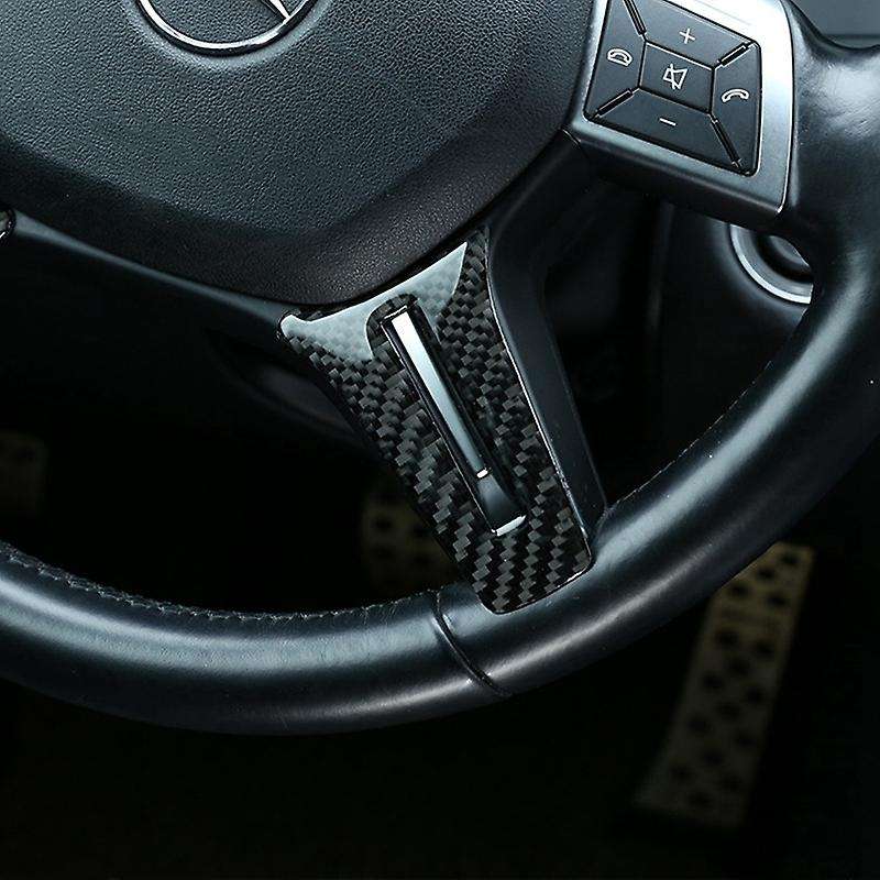 for - C-Class W204 Carbon Fiber Interior Steering Wheel Decorative Sequin Steering Wheel Stickers