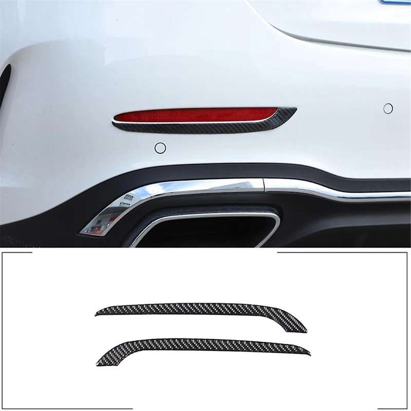 for - C-class W206 2022 2023 Soft Carbon Fiber Car Rear Tail Light Cover Trim Sticker Accessories