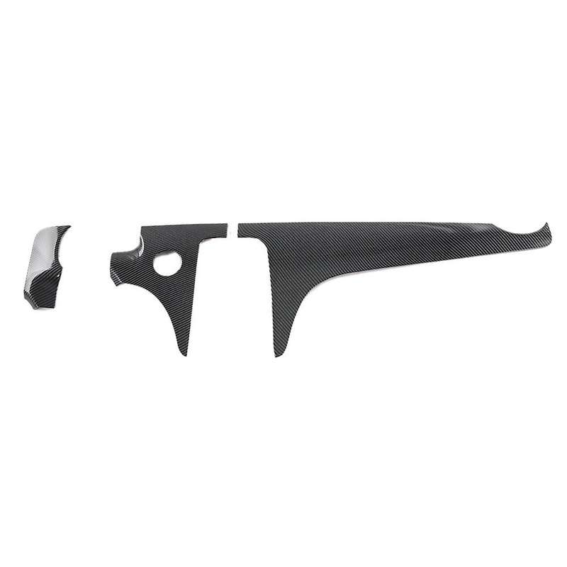 for - C-Class W206 C260 C200 2022 LHD 3PCS Car Dashboard Console Panel Trim Cover Carbon Fiber ABS