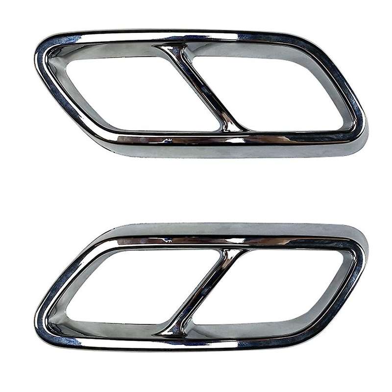 for - C-Class W206 C200 C260 C300 2022+ Car Tail Throat Exhaust Pipe Muffler Tip Cover ABS Silver