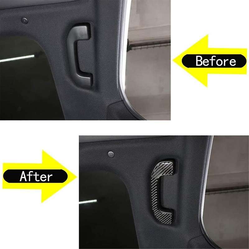 for - C-class W206 2022 2023 Soft Carbon Fiber Car Roof Grab Handle Cover Decorative Trim Accessori