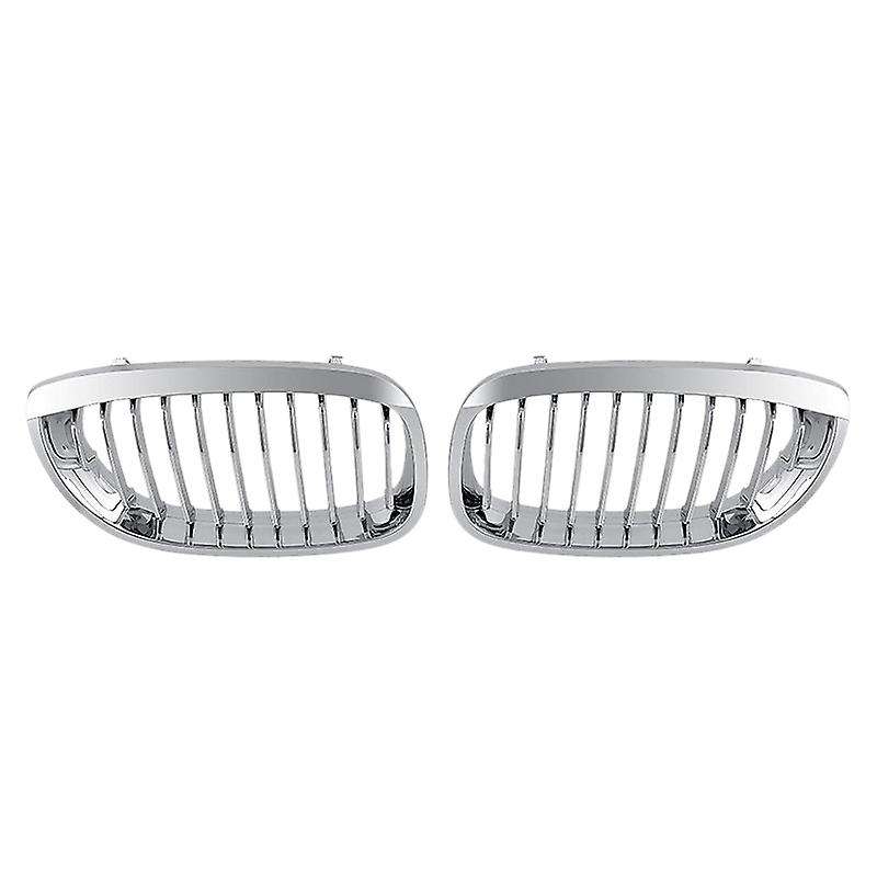 for - E46 3 Series Coupe Cabriolet 2-Door 2003-2006 Front Hood Center Kidney Grille Grill (Chrome, S
