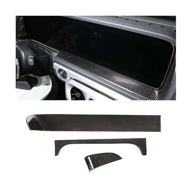 for - G-class G63 G350 G500 2019-2020 Dry Carbon Fiber Car Dashboard Display Screen Cover Trim Acces