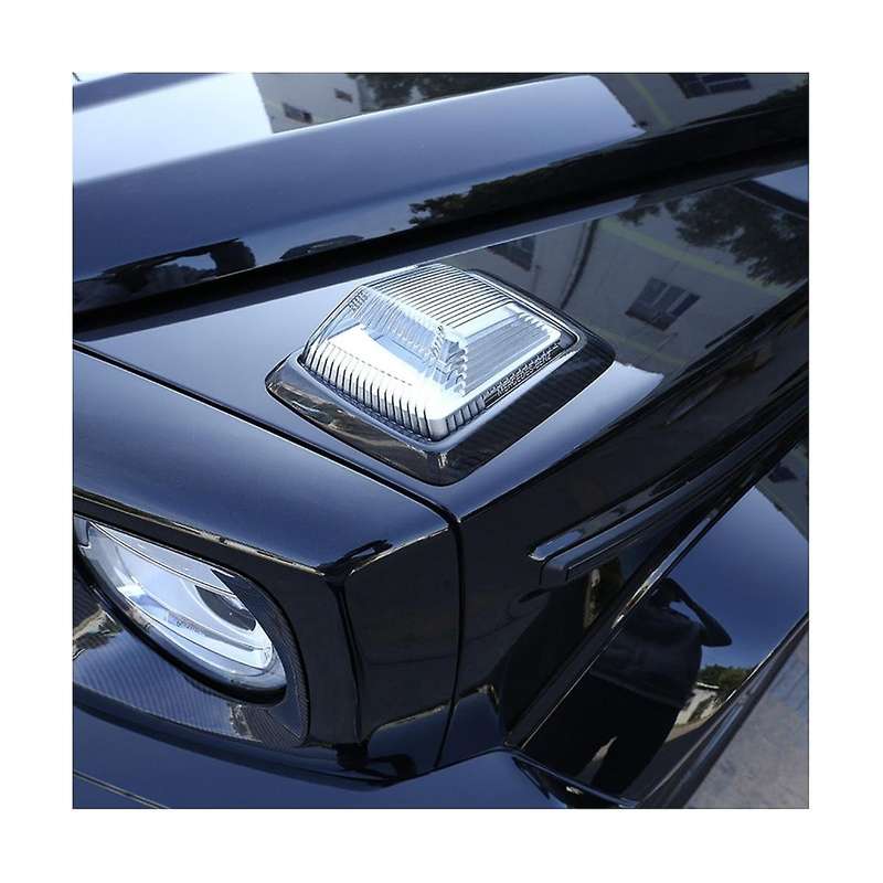 for - G-Class W463 G55 G63 2019-2020 Dry Carbon Fiber Car Hood Turn Signal Light Cover Trim Accessor