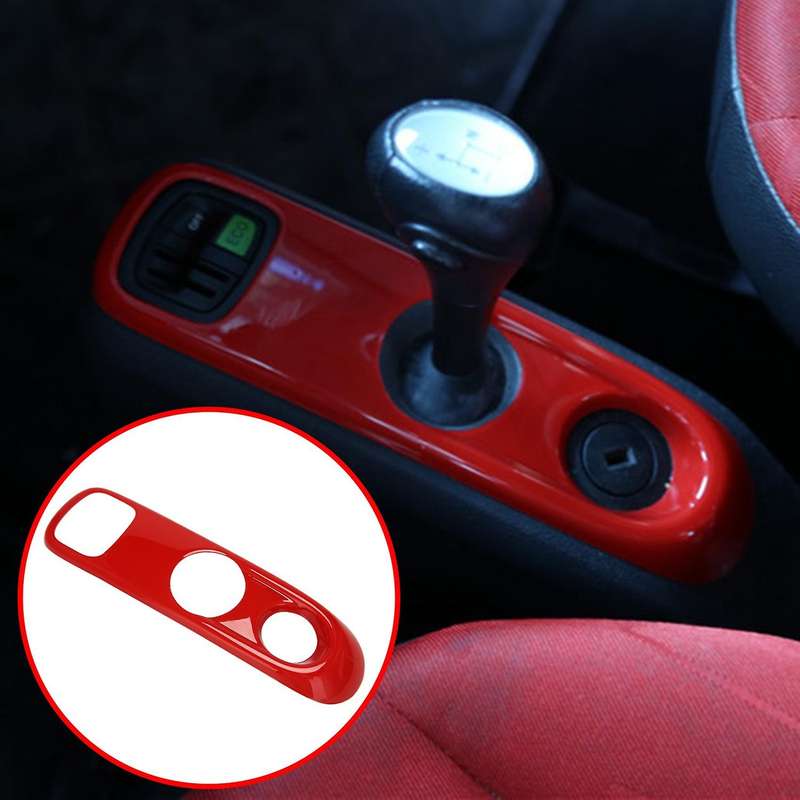 for - Smart 451 Fortwo Car Gear Shift Knob Panel Frame Cover Trim