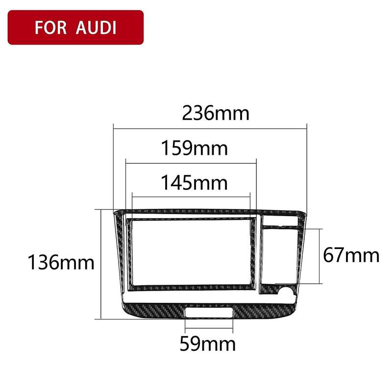 for - TT 2008-2014 Car Interior Accessories Carbon Fiber Air Conditioning CD Panel Stickers and Deca