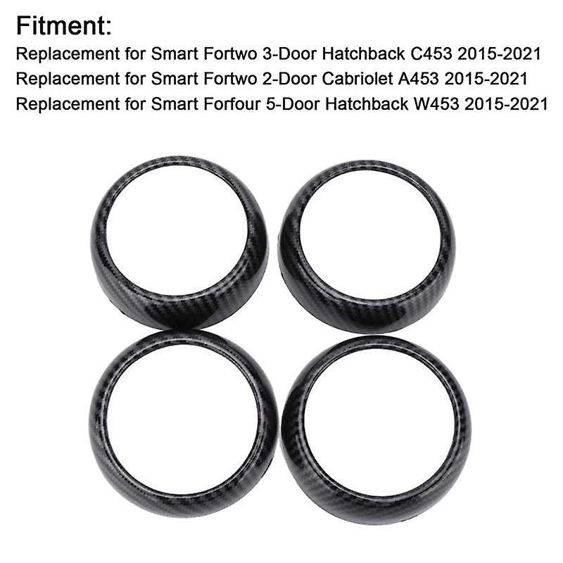 for - Smart 453 Fortwo Carbon Fiber Car Covers Decorative Trim