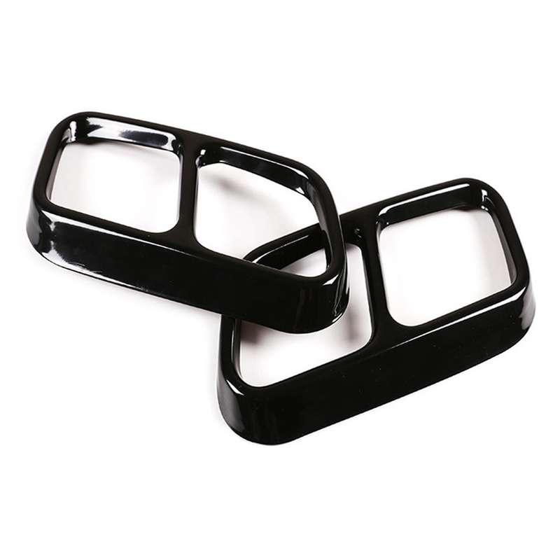 for - W218 2012-2017 Stainless Steel Black Exhaust Pipe Tube Cover Stickers Car Accessories