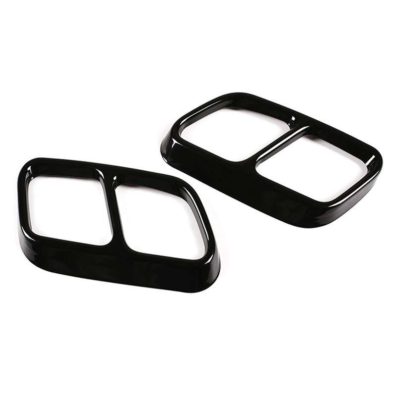 for - W218 2012-2017 Stainless Steel Black Exhaust Pipe Tube Cover Stickers Car Accessories