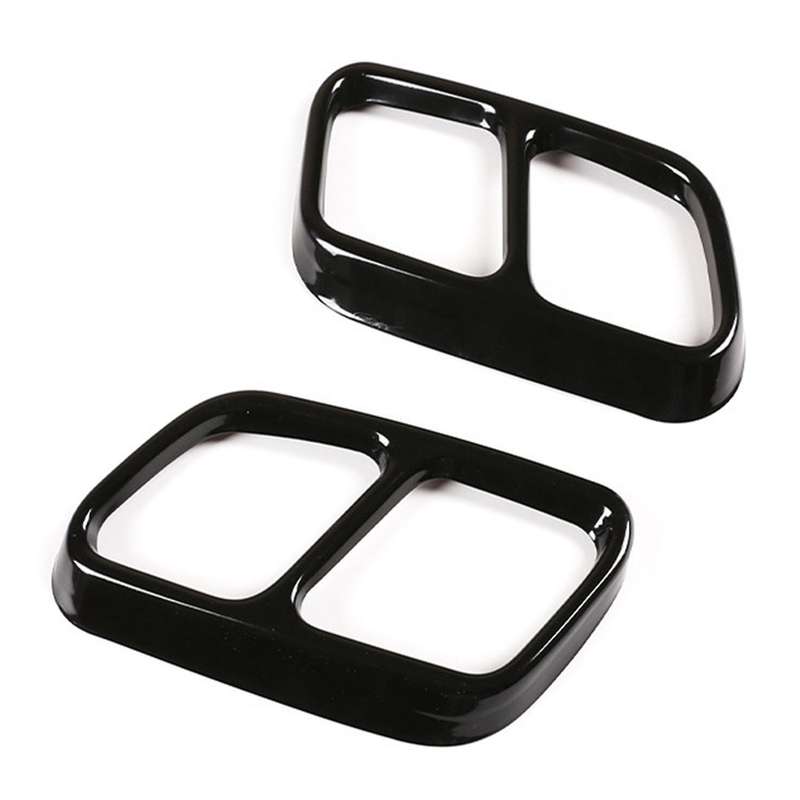 for - W218 2012-2017 Stainless Steel Black Exhaust Pipe Tube Cover Stickers Car Accessories