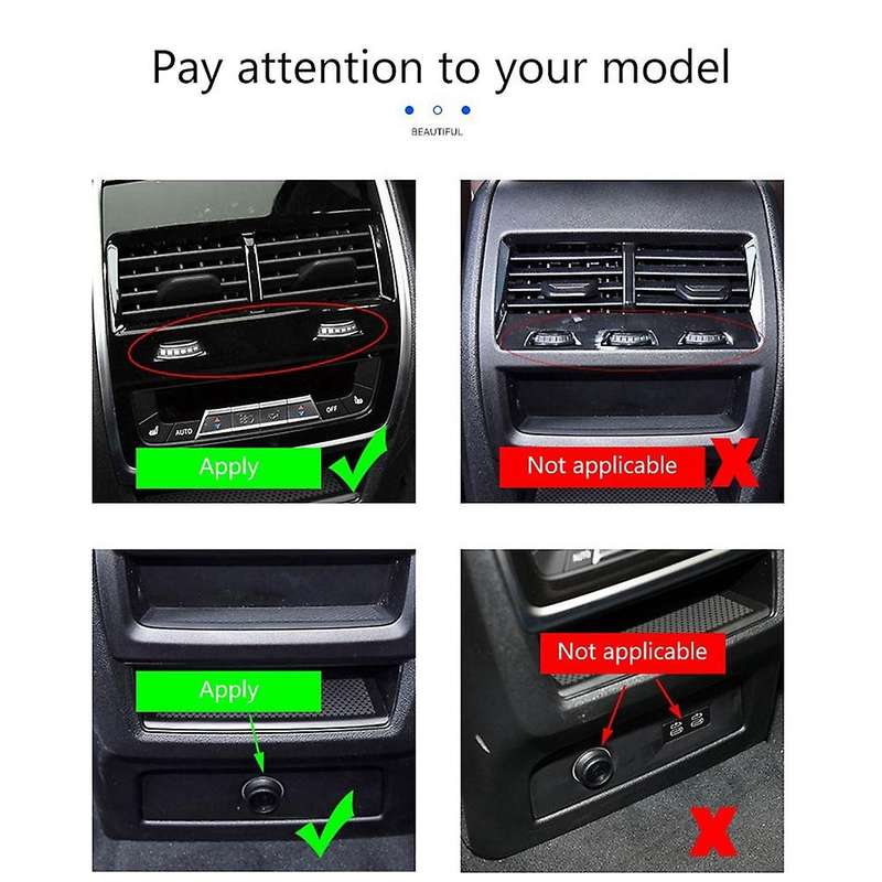 for - X5 X6 X7 2019-2022 Car Rear Seat Air Conditioning Vent Outlet Cover Trim Decorative Accessorie