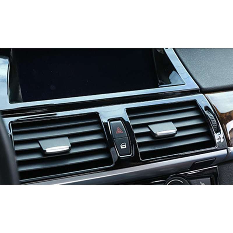 for - X5 X6 E70 E71 2007 - 2013 Car Interior Dashboard Panel Navigation Screen Frame Cover Replaceme