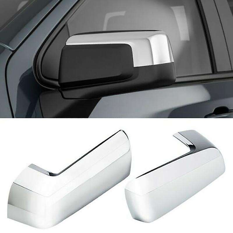 for / 1500 2019-2021 Chrome Top Half Side Door Mirror Cover Rear View Mirror Cover Cap