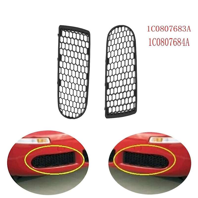 for & Convertible Front Passenger Side Bumper Grille Foglight Lower Grilles 1C0807683A 1C0807684A