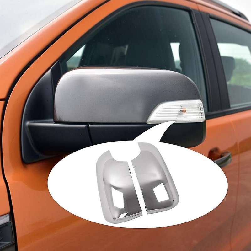 for / Everest 2012-2020 ABS Chrome Rear View Mirror Housing Cover Cap -Side Door Mirror Cover