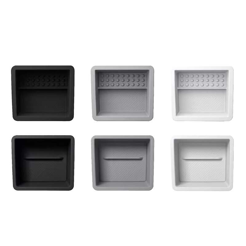 for + New Model3 Center Console Armrest Storage Box Organizer Interior Accessories Silicone White
