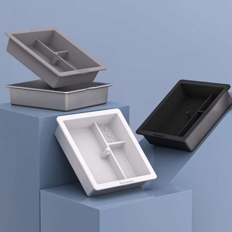 for + New Model3 Center Console Storage Box Organizer Interior Accessories Pvc Grey