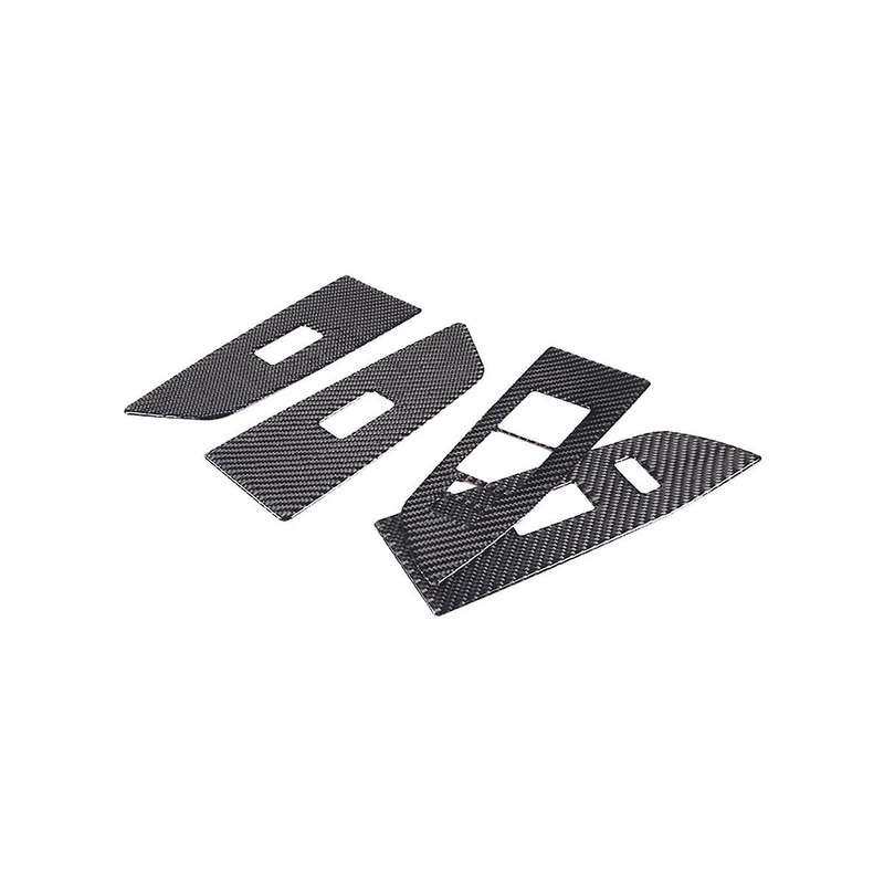 for /sequoia 2007-2013 Lhd Car Window Lift Frame Decoration Cover Trim Stickers - Soft Carbon Fiber