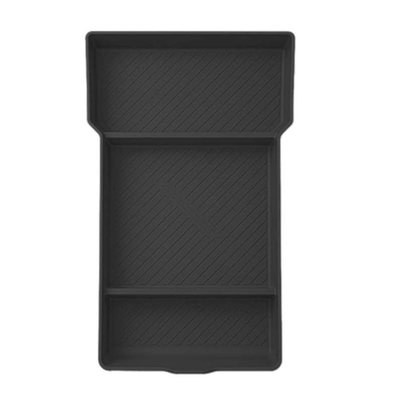 for + New Model3 Central Control Silicone Pad Storage Box Center Console Armrest for New Model3 Blac