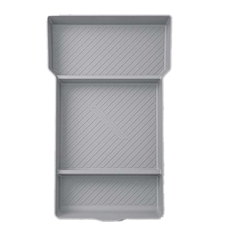 for + New Model3 Central Control Silicone Pad Storage Box Center Console Armrest for New Model3 Grey
