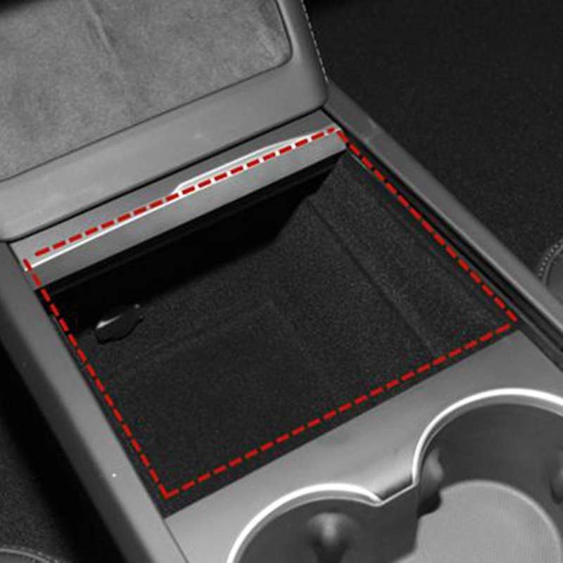 for + New Model3 Center Console Storage Box Organizer Interior Accessories Silicone Grey