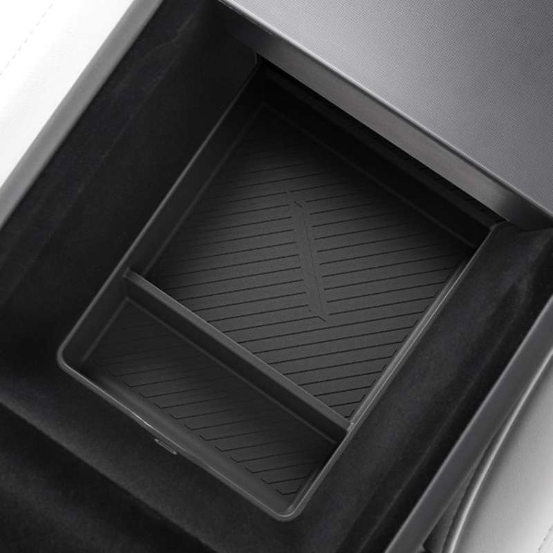for + New Model3 Central Control Silicone Pad Storage Box Center Console Armrest for New Model3 Whit