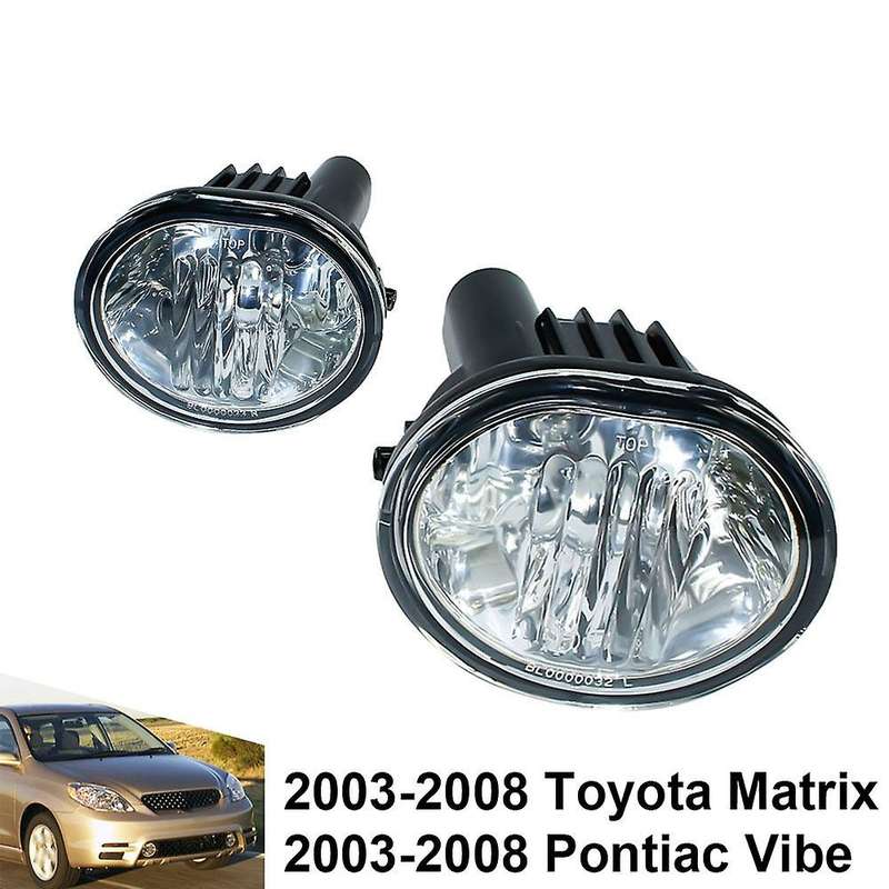 for 03-08 Clear Fog Lights Bumper Lamps+9006 Bulbs