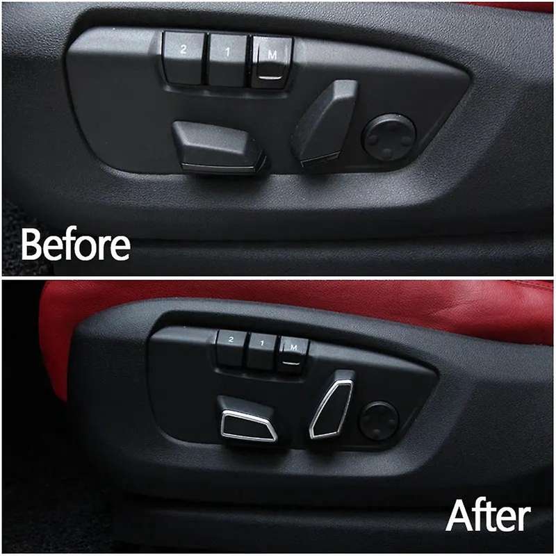 for 1 3 4 5 Series X3 X5 X6 F20 F30 F36 F46 F10 F25 F15 Car Seat Adjustment Button Cover Trim Acces