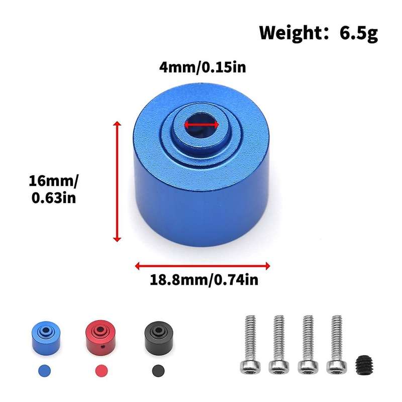 for 1/14 1/16 Common to All Cars, Modified Metal Differential Case, Upgraded Metal Differential,Blue