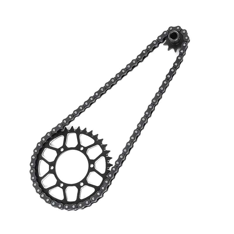 for 1/4 Promoto-MX Remote-Controlled Motorcycle Front Gear 10T Rear Gear 36T Chain Accessory