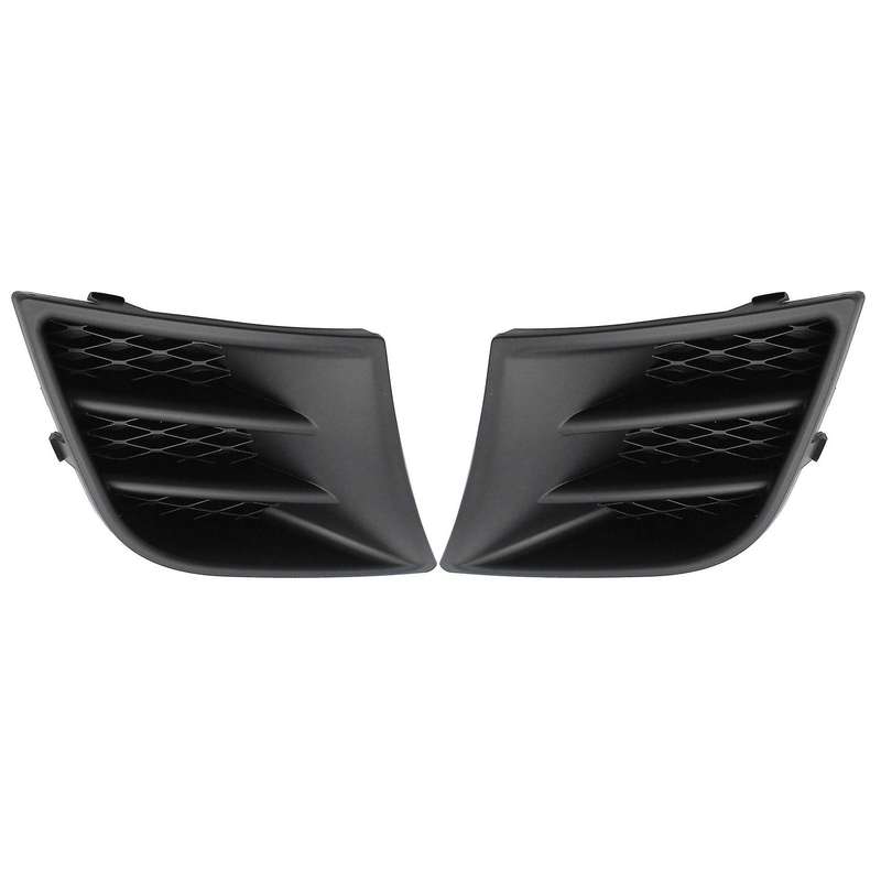 for 107 2009-2012 Black Front Left Right Bumper Grill Grille Fog Light Cover Replacement 7422A8 7422