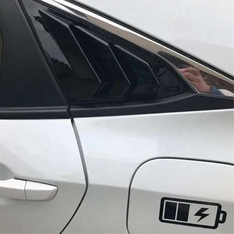 for 10th Gen 2016-2021 Sedan Rear Side Window Louvers Scoop Shades Cover Trim Blinds