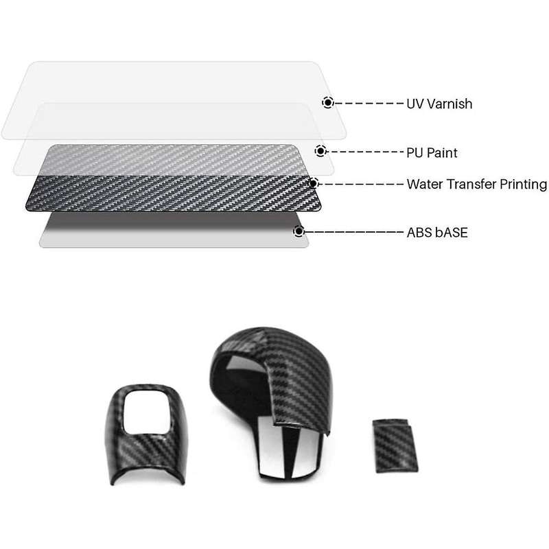 for 10th 2016-2020 Car Carbon Fiber Gear Shift Knob Cover Lever Trim Shift Head Sticker Accessories