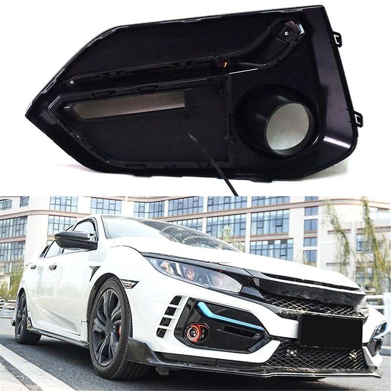 for 10th Modified TYPER Front Bumper Fog Lights 3-Color Streamer Daytime Running Lights