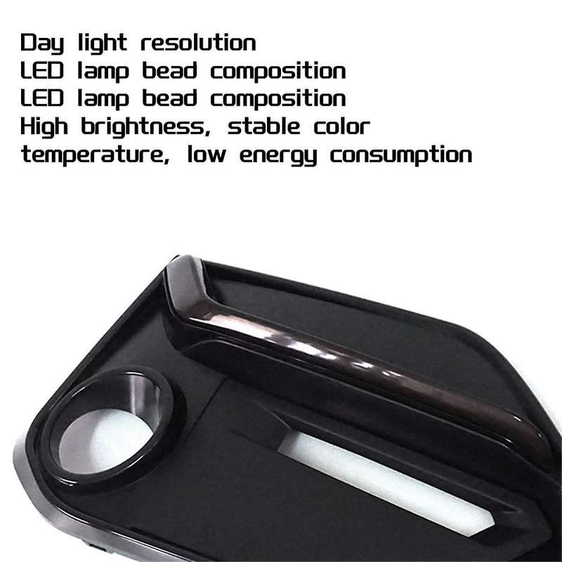for 10th Modified TYPER Front Bumper Fog Lights 3-Color Streamer Daytime Running Lights