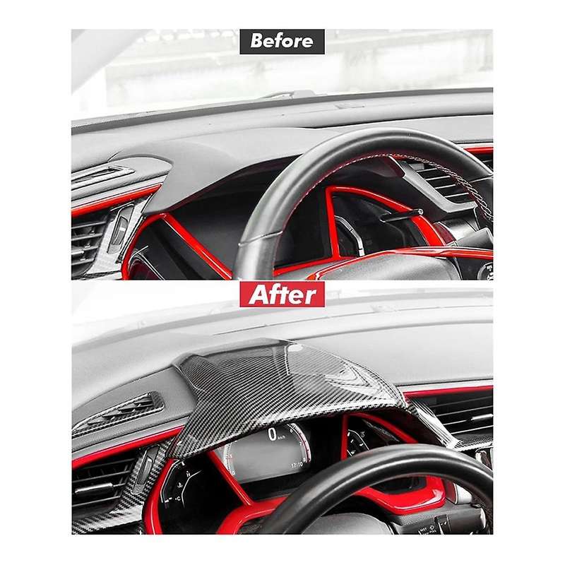 for 10th Gen Fk7 Fk8 Sifc Carbon Fiber Dashboard Cover Center Console Steering Wheel Speedometer Cov