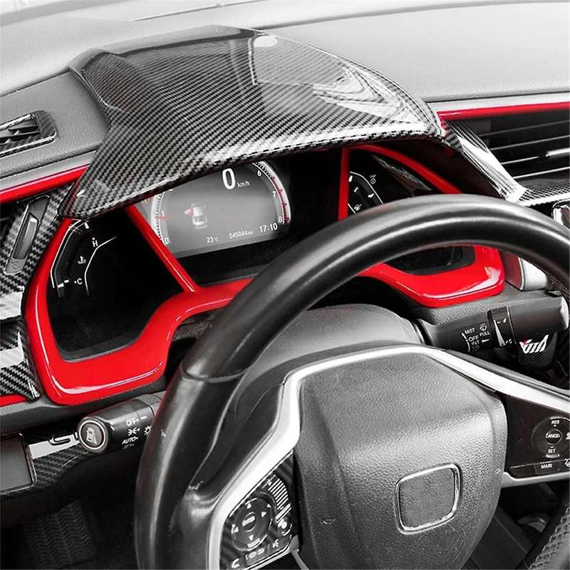 for 10th Gen Fk7 Fk8 Sifc Carbon Fiber Dashboard Cover Center Console Steering Wheel Speedometer Cov