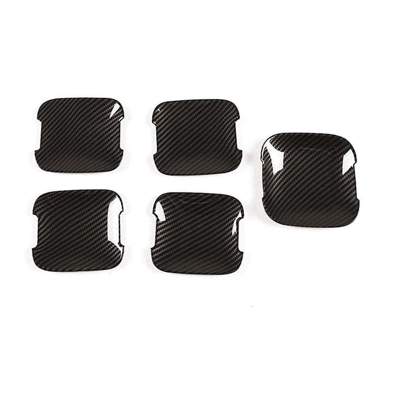 for 110 2020-2022 Car Grab Door Handle Bowl Cover Trim Decoration Stickers Accessories, Carbon Fiber