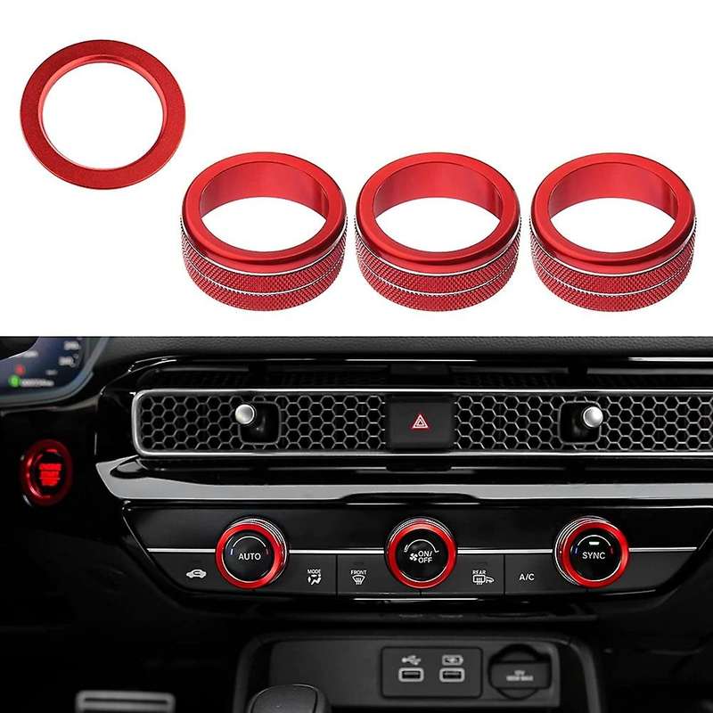 for 11Th 2022 Air Condition Volume AC Knob Cover Engine Start Button Switch Cover Trim Ring Accessor