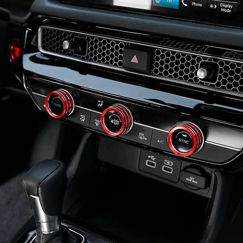 for 11Th 2022 Air Condition Volume AC Knob Cover Engine Start Button Switch Cover Trim Ring Accessor
