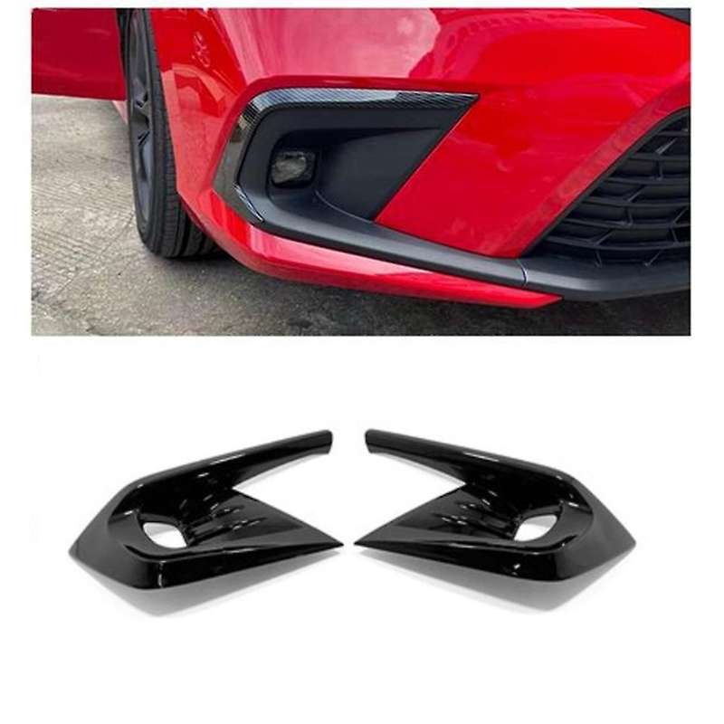 for 11Th 2022 Car Front Fog Light Lamp Cover Front Bumper Fog Light Trim Frame Decal Exterior Access