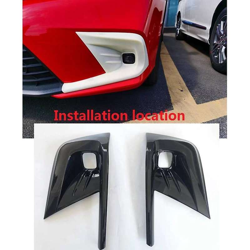 for 11Th 2022 Car Front Fog Light Lamp Cover Front Bumper Fog Light Trim Frame Decal Exterior Access