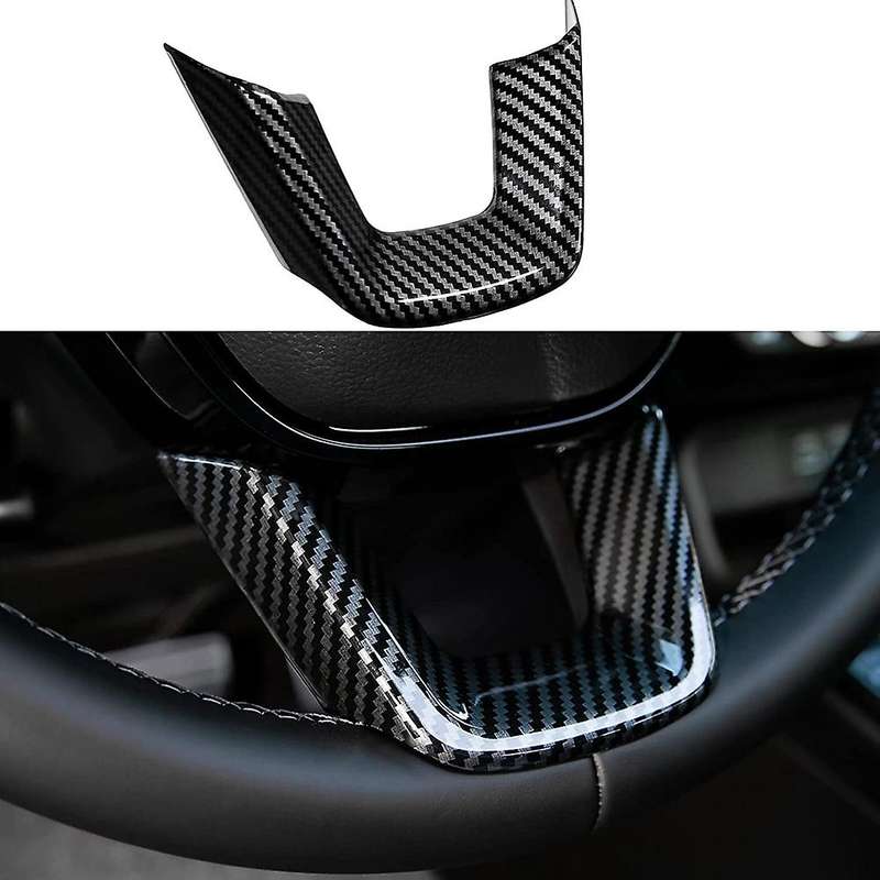 for 11Th 2022 Auto Steering Wheel Panel Button Cover Trim Sticker Decal Frame Car Interior,Black