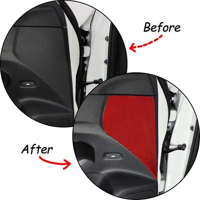 for 11Th 2022 Carbon Fiber Car Front Inner Door Panel Sticker Door Armrest Cover Trim Decal Accessor