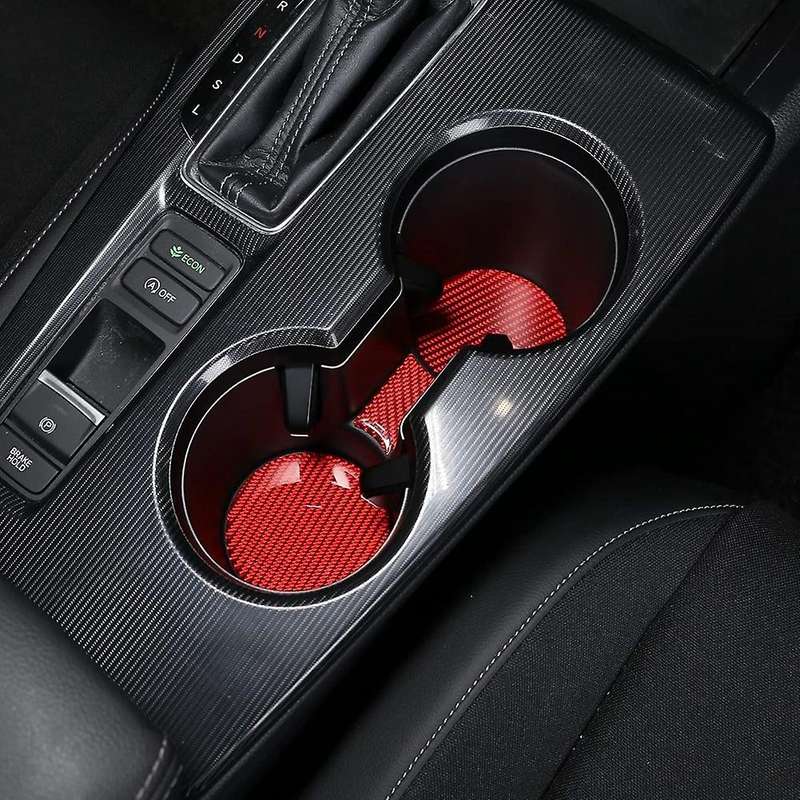 for 11Th 2022 Carbon Fiber Cup Holder Insert Coaster Mat Pad Sticker Cover Trim Decal Accessories,Re
