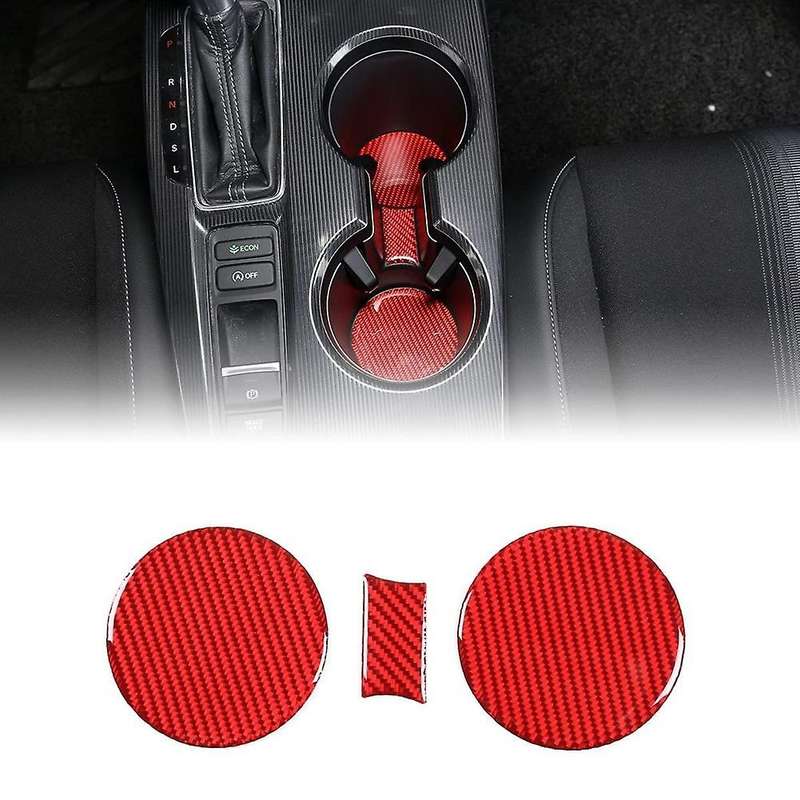 for 11Th 2022 Carbon Fiber Cup Holder Insert Coaster Mat Pad Sticker Cover Trim Decal Accessories,Re
