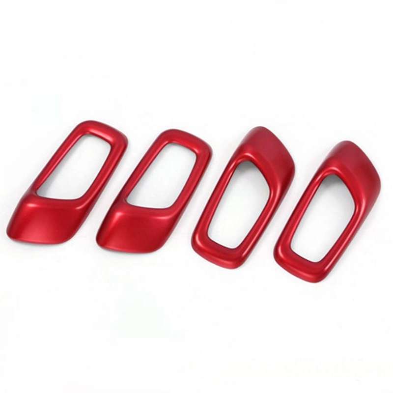 for 11Th 2022 Car Inner Door Handle Bowl Cover Decoration Frame Trim Sticker Accessories, Red