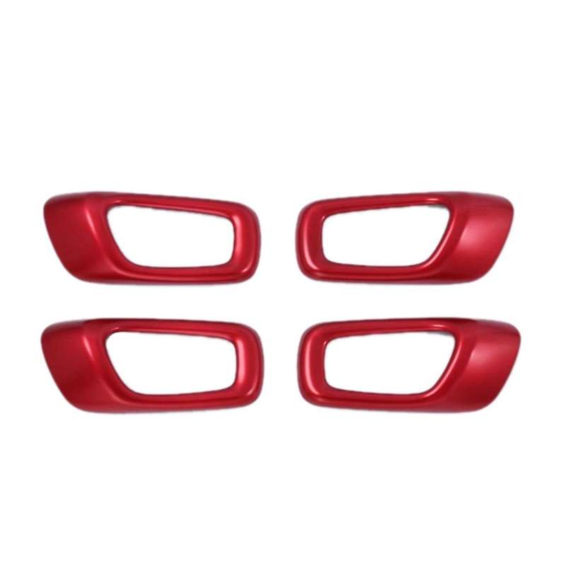 for 11Th 2022 Car Inner Door Handle Bowl Cover Decoration Frame Trim Sticker Accessories, Red